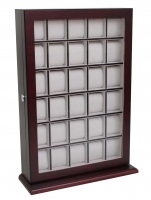 Uhr: Rothenschild Uhrenvitrine RS-1135-30BU für 30 Uhren bubinga