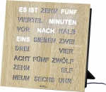 Uhr: AMS 1234 digitale Tischuhr- Wortuhr 20 x 20 cm