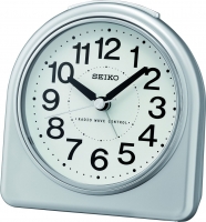 Uhr: Seiko QHR204K - Seiko Funkwecker Kunststoff silber
