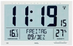 Uhr: AMS 5887 Wanduhr modern Funkwanduhr digitale Wanduhr Wetterstation - Serie: AMS Design