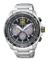 Uhr: Citizen Eco-Drive CA4234-51E Chrono schwarz gelb 45mm 100M