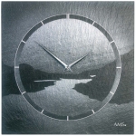 Uhr: AMS 9512 Wanduhr klassisch Naturschiefer