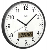 Uhr: JVD RH78.2 Wanduhr klassische Funkwanduhr mit digitaler Wetterstation