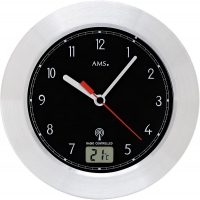 Uhr: AMS 5919 moderne Funkwanduhr für das Badezimmer- Serie: AMS Design