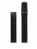 Uhr: Cluse Ersatzband CLS348 [16 mm] schwarz m. schwarz Schließe