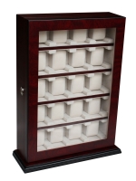 Uhr: Rothenschild Uhrenvitrine RS-1100-20BU für 20 Uhren bubinga