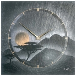 Uhr: AMS 9514 Wanduhr klassisch Naturschiefer