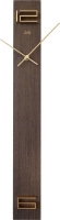 Uhr: JVD HC25.6 Design Wanduhr, analog, dunkelbraun, Höhe 59,5 cm