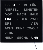 Uhr: AMS 1235 digitale Tischuhr- Wortuhr - Serie: AMS Design