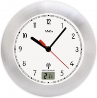 Uhr: AMS 5920 moderne Funkwanduhr für das Badezimmer - Serie: AMS Design