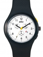 Uhr: Braun BN0115WHBKB Chronograph mit Silikonband 46mm 5ATM