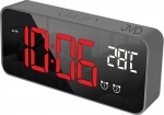 Uhr: JVD SB8005.2 Netzwecker, digital, schwarz, rote Anzeige