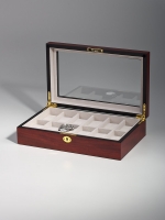 Uhr: Rothenschild Uhrenbox RS-1087-12C fuer 12 Uhren cherry