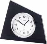 Uhr: AMS 5175 moderne Tischuhr aus Acrylglas, schwarz