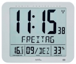Uhr: AMS 5884 Wanduhr modern Funkwanduhr digitale Wanduhr Wetterstation - Serie: AMS Design