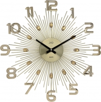 Uhr: JVD HT108.2 Wanduhr Goldfarben