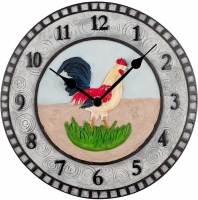 Uhr: Atlanta 6110 Küchenuhr mit Hahn-Motiv