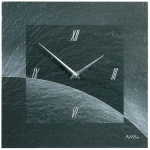 Uhr: AMS 9518 Wanduhr klassisch Naturschiefer