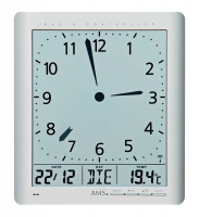 Uhr: AMS 5898 Funkwanduhr Tischuhr - Serie: AMS Design