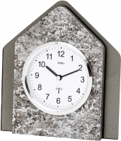 Uhr: AMS 5169 moderne Tischuhr mit Metallic-Auflage