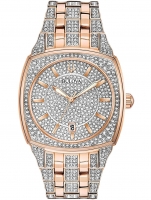 Uhr: Bulova 98B324 Crystal Pave Herren 40mm 3ATM
