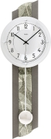 Uhr: AMS 5324  moderne Pendeluhr mit Natur-Baumblatteinlage