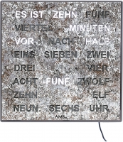 Uhr: AMS 1239 digitale Wortuhr Deutsch LED-Anzeige 28 x 28 cm
